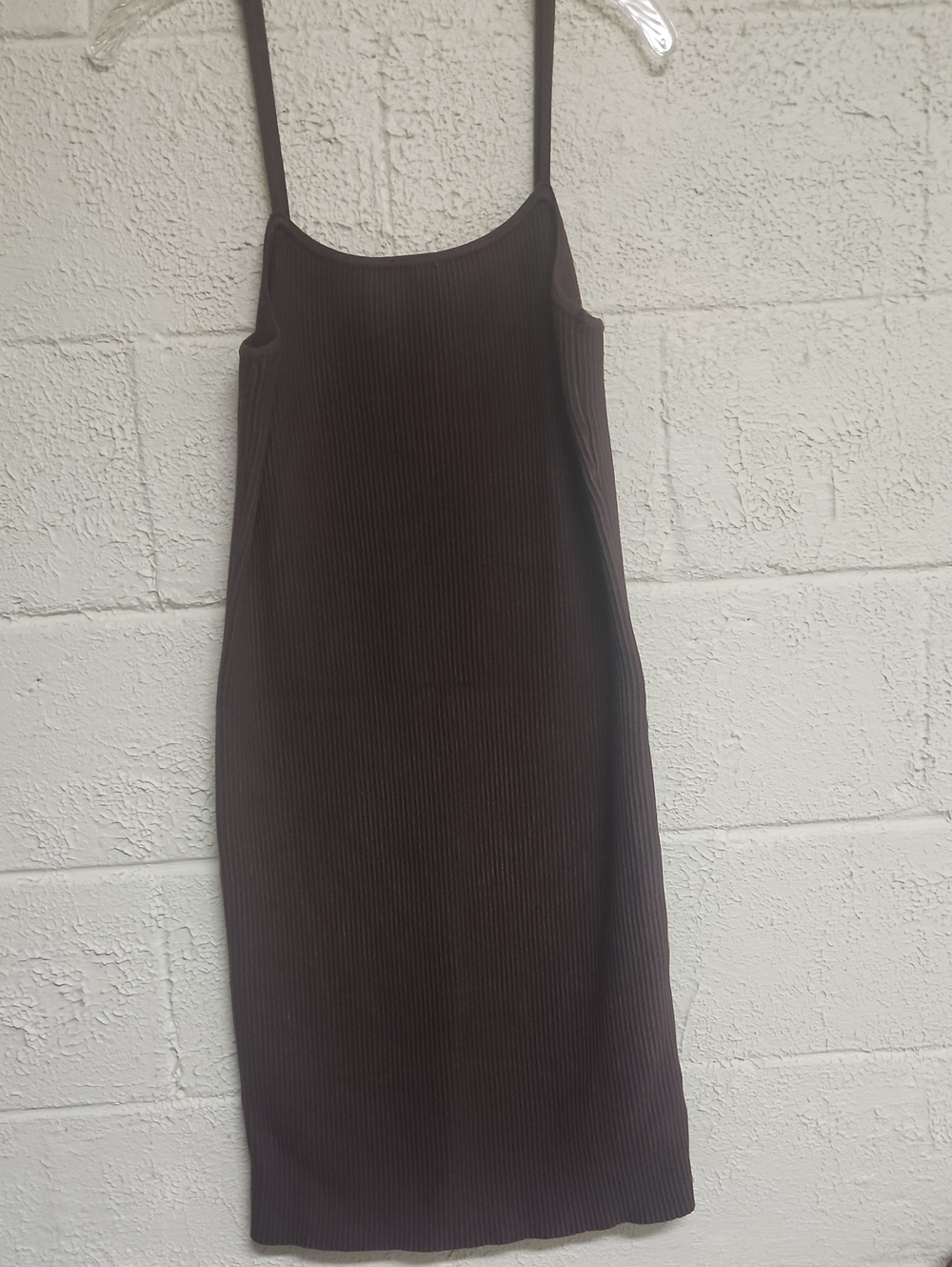 House of Harlow 1960 Brown Ribbed Midi Slip Dress